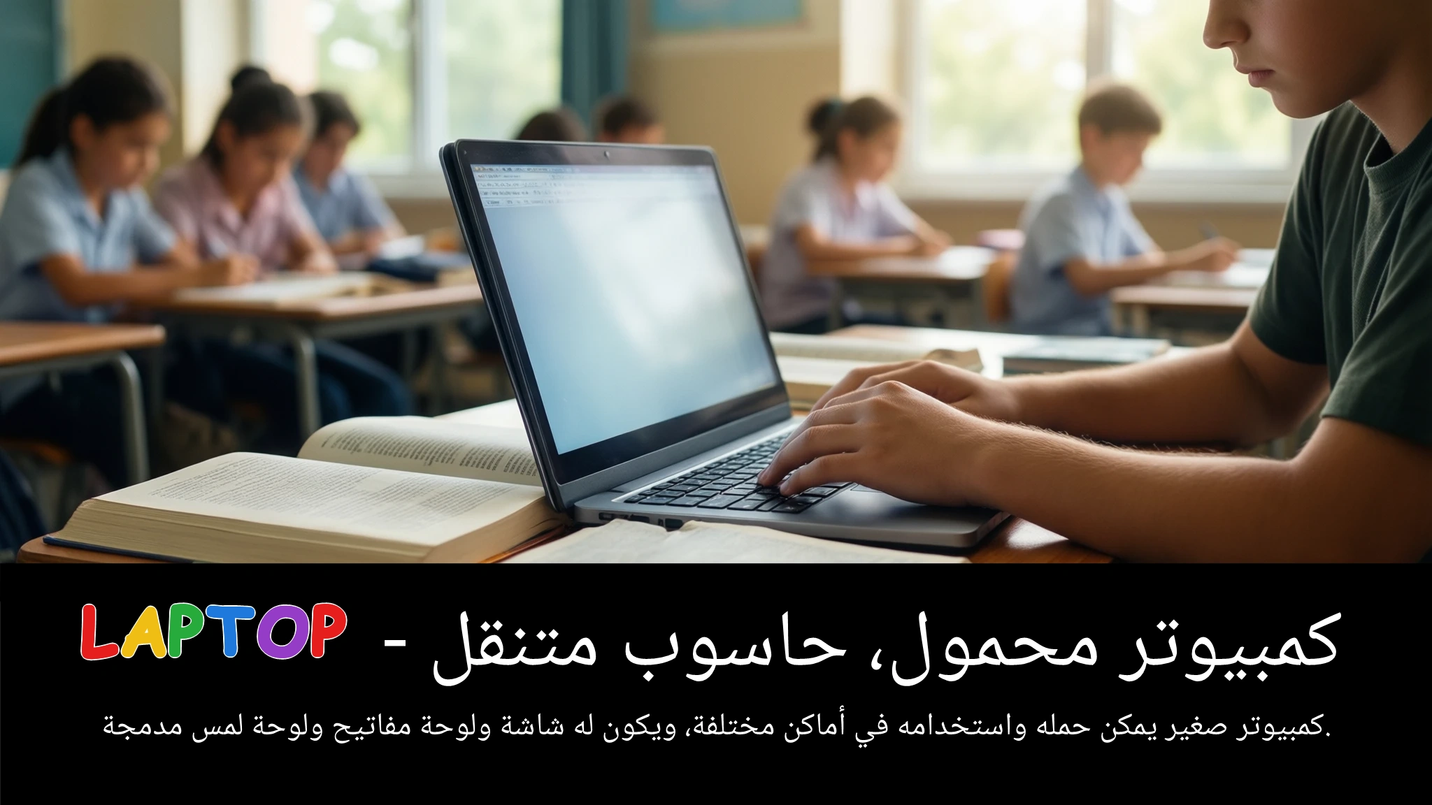 Arabic Illustration for laptop